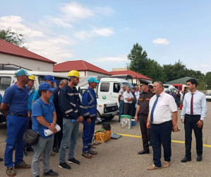 Xızı rayonunda xəbərdarlıq və toplanış üzrə nümunəvi mülki müdafiə məşqi keçirilmişdir.
