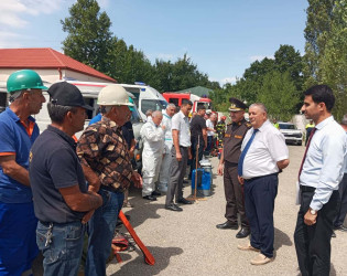 Xızı rayonunda xəbərdarlıq və toplanış üzrə nümunəvi mülki müdafiə məşqi keçirilmişdir.