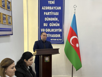 “Yeni Azərbaycan Partiyası: güclü dövlətçilik modelinin siyasi təminatı” adlı tədbir keçirilib.