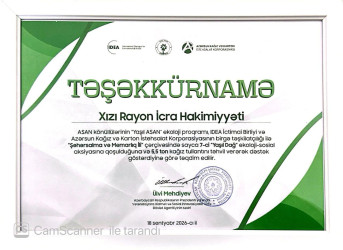 “Şəhərsalma və Memarlıq İli” çərçivəsində 7-ci “Yaşıl dağ” ekoloji-sosial aksiyası təşkil olunub.