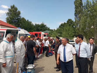 Xızı rayonunda xəbərdarlıq və toplanış üzrə nümunəvi mülki müdafiə məşqi keçirilmişdir.